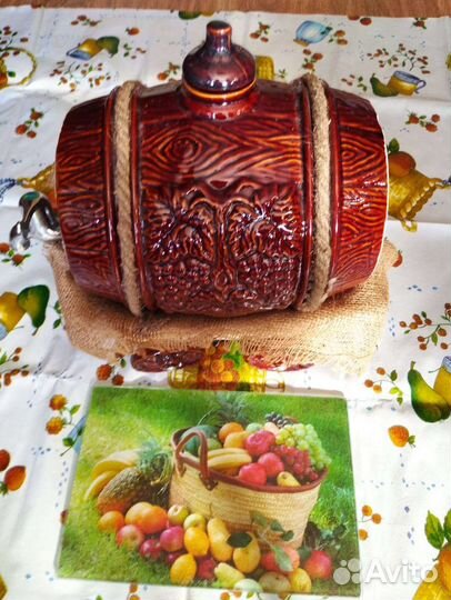 Бочка керамическая сувенирная