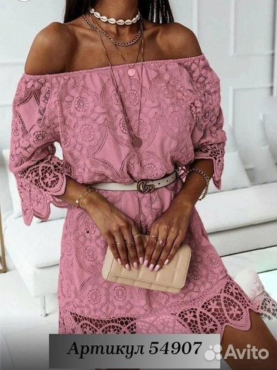 Платье гипюр