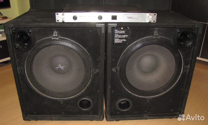 Колонки C-Mark 1080W Pro-115 2шт Усилитель Dual