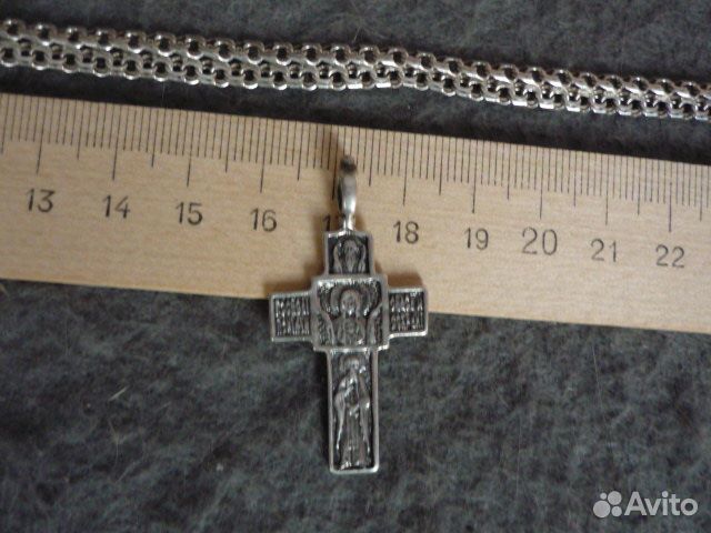 Цепочка с крестиком серебро 925 проба