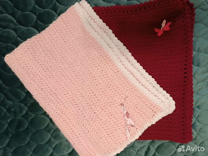 Плед детский вязанный