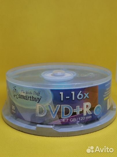 Диск DVD+R, Smartbuy 25 шт