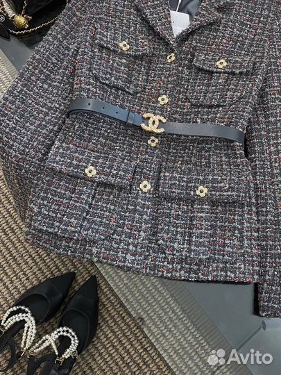 Твидовый жакет chanel женский