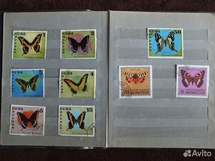 Коллекция марок в альбоме 60-70х годов