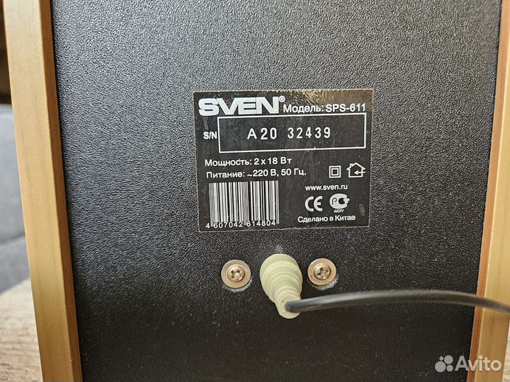 Колонки Sven 2x18 watt