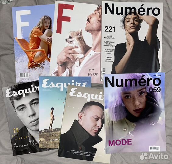 Журналы Vogue, Flacon, Numero, Esquire