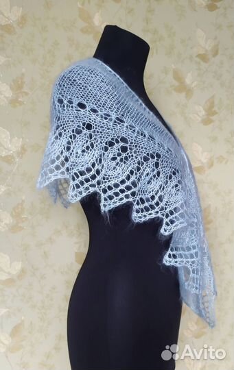 Мини шаль фишю шарф бактус