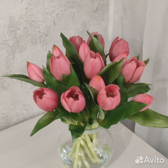 Искусственные силиконовые цветы тюльпаны