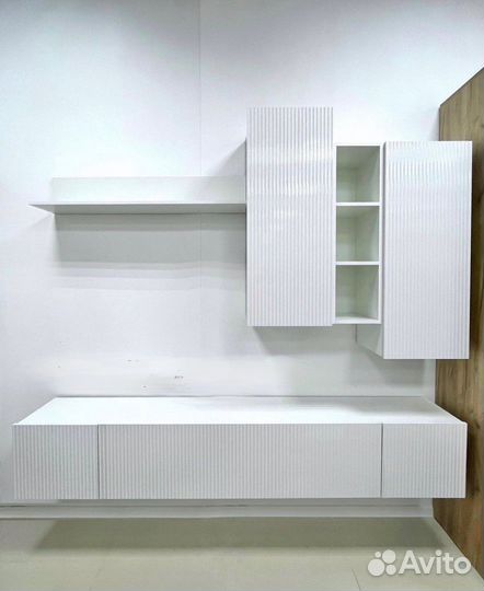 Тумба подвесная 2.13 метра. Белый глянец