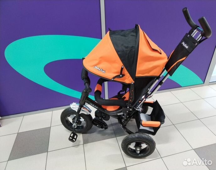 Трехколесный велосипед коляска надувные колеса