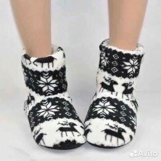 Новогдний дамошный тапки