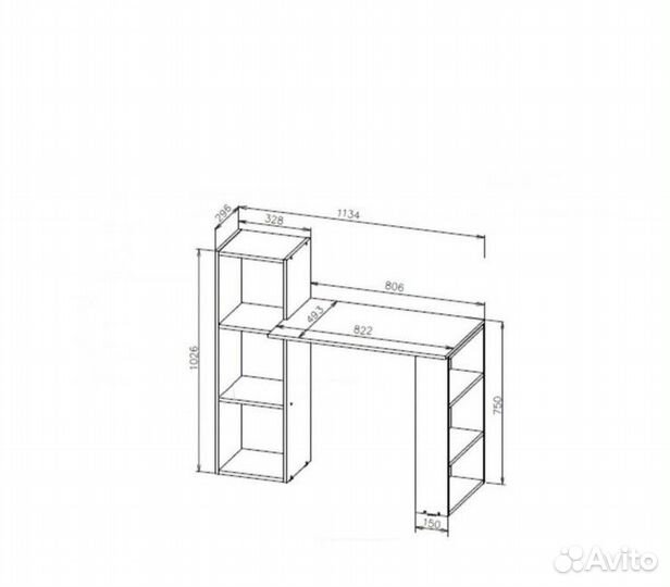 Стол компьютерный стк-1 Белый