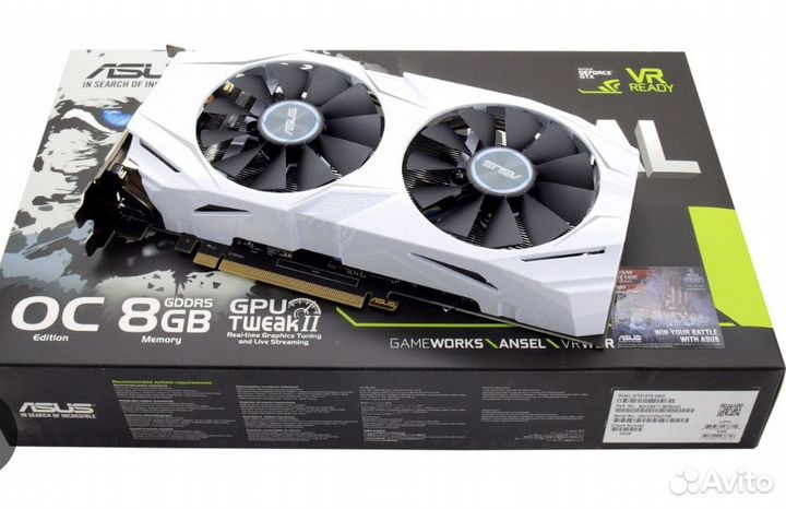 Видеокарта gtx 1070 8gb asus dual