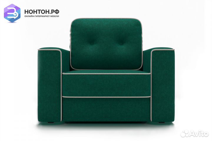 Кресло еврокнижка Берген изумрудное