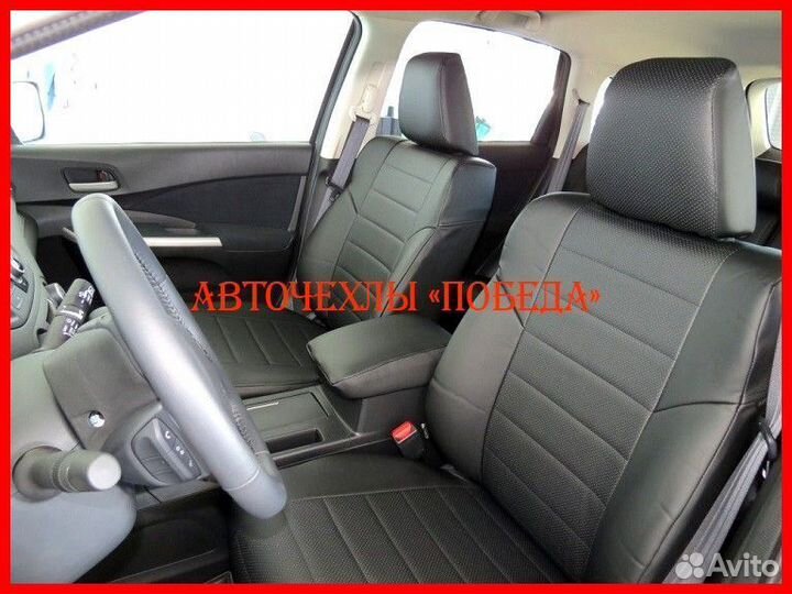 Чехлы Honda CR-V 4 из экокожи чёрные Классика