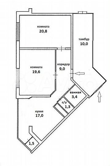 2-к. квартира, 73 м², 17/17 эт.