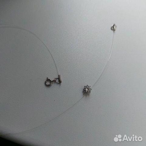 Чокер на леске с фианитом
