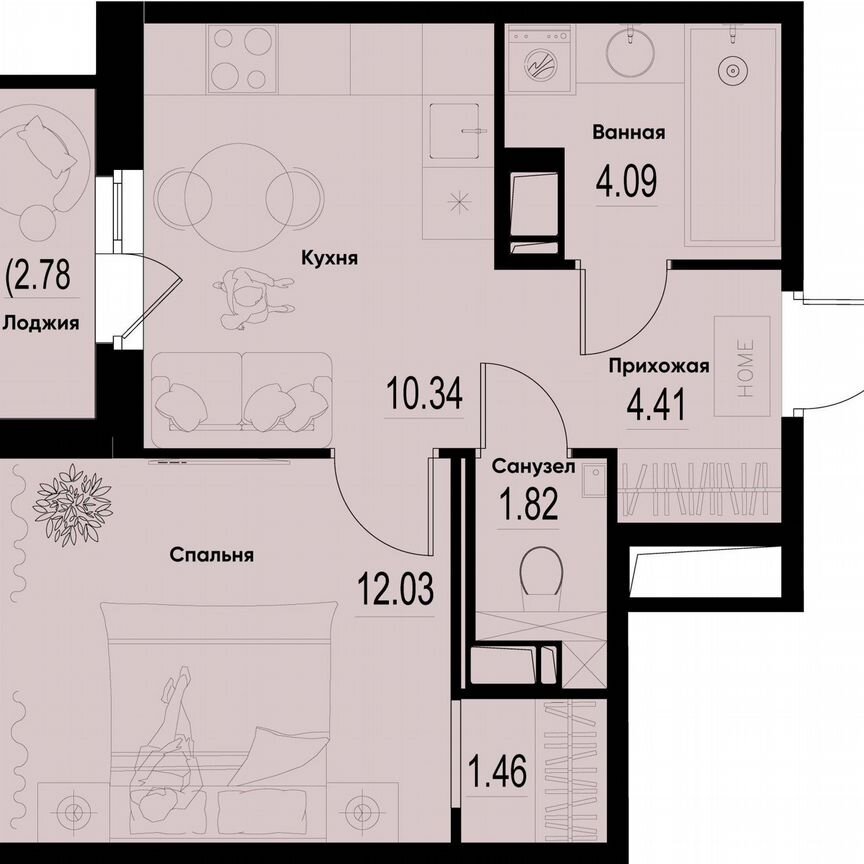 1-к. квартира, 35,5 м², 6/12 эт.