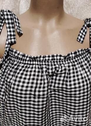 Топ стильный банты клетка 48 50 52