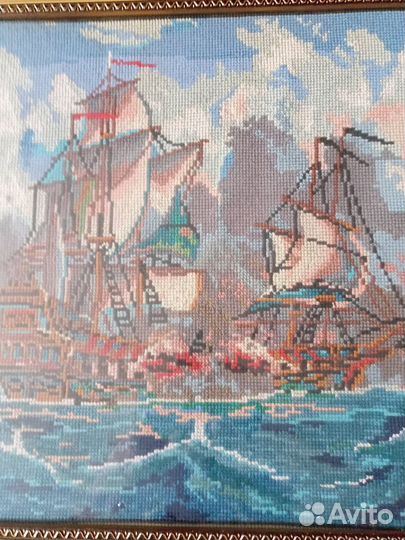 Картина вышитая крестиком, 