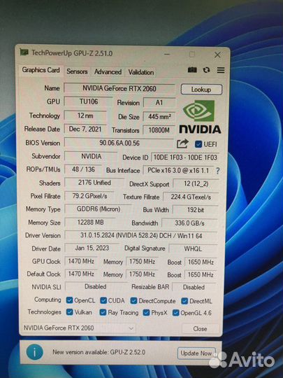 Видеокарта Palit PCI-E PA-RTX2060 dual12g nvidia G
