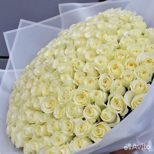 Белые розы букет