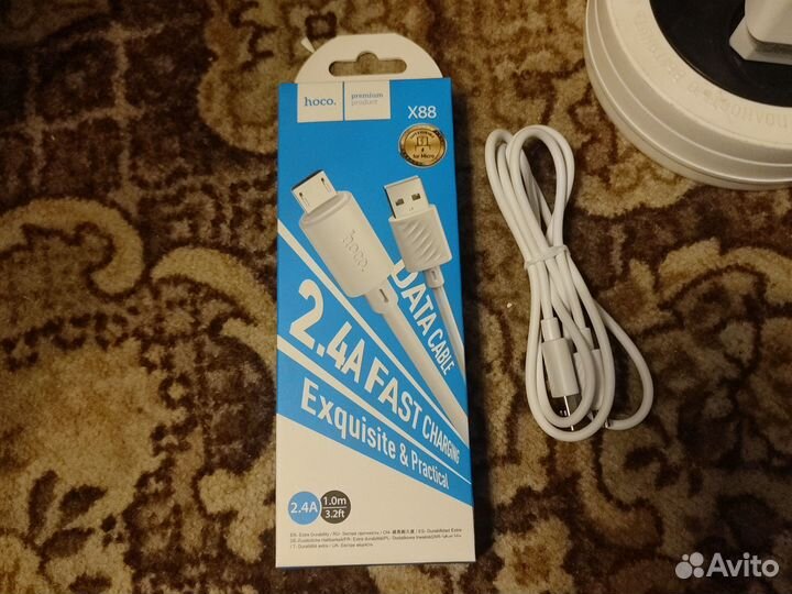 Дата-кабель, для зарядки, USB microUSB, 1 метр, 2a