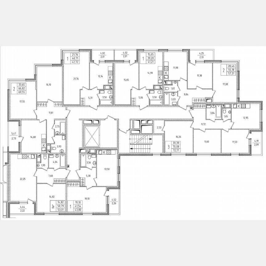 2-к. квартира, 53 м², 3/8 эт.