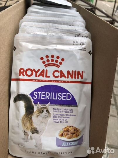 Корм для кошек royal canin sterilised желе