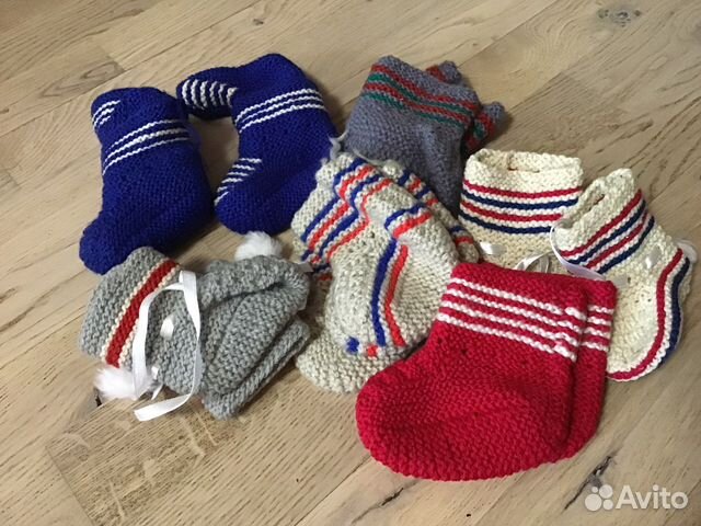 Пинетки детские вязаные