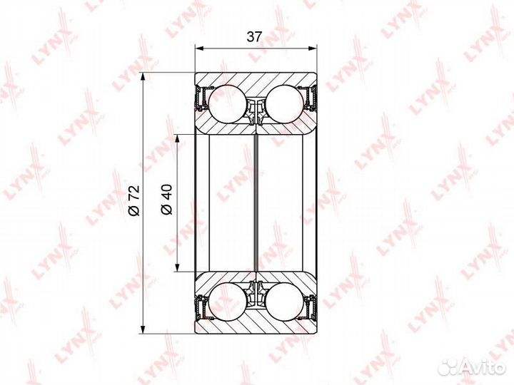 Комплект подшипника ступицы колеса перед