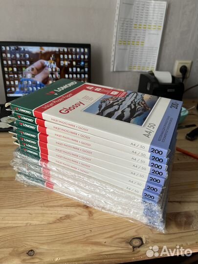 Фотобумага lomond 200 г/м, 8 пачек, Глянцевая А4