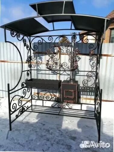 Мангал С печкой под казан