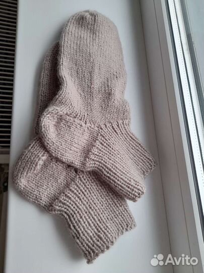 Носки шерстяные вязаные