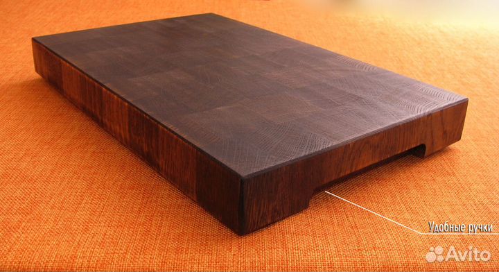 Торцевая разделочная доска из черного дуба