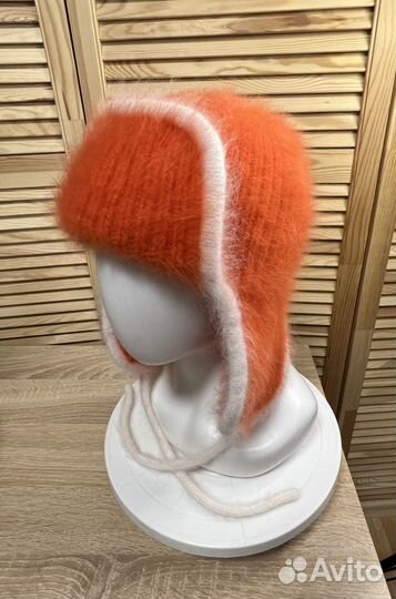 Ушанка из ангоры пушистая