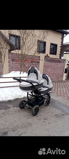 Коляска для двойни/погодок bebetto 42, 3 в 1