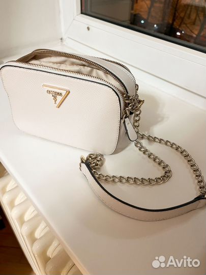 Сумка guess noelle белая оригинал