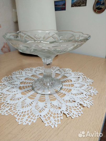 Ваза для фруктов на ножке СССР