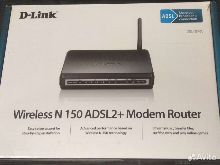 Модем роутер Wireless N 150 adsl2+ D-Link