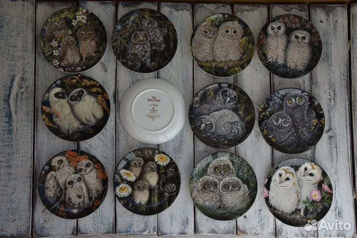 Тарелки декоративные Wedgwood. Серия совята