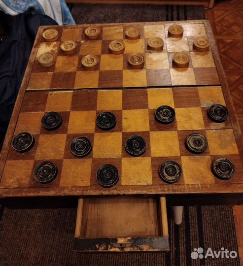 Дореволюционные шашки из дерева