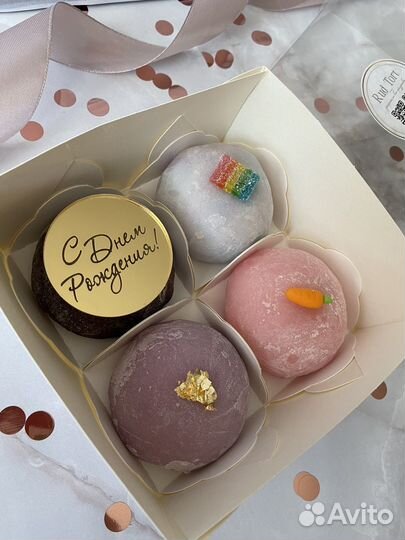 Моти (мочи) японское пирожное, бенто торт, капкейк