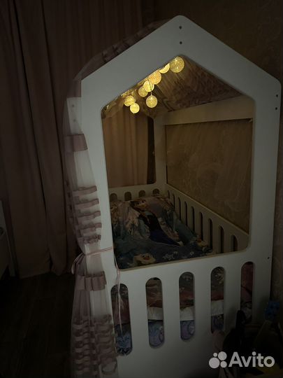 Детская кровать 80 160 домик