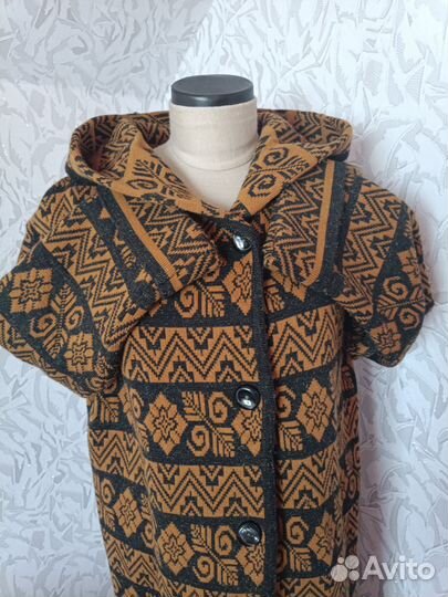 Вязанное пальто женский 52 размер