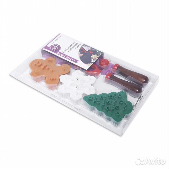 Формочки с печатью для печенья vela, зима, 13 шт