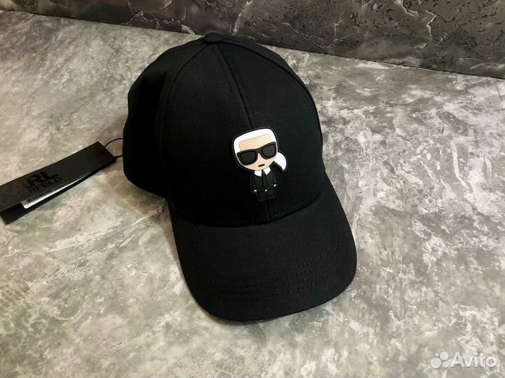 Кепка karl lagerfeld с чел розовая/ черная новая