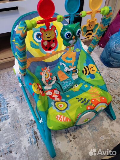 Шезлонг качели с вибрацией и музыкой