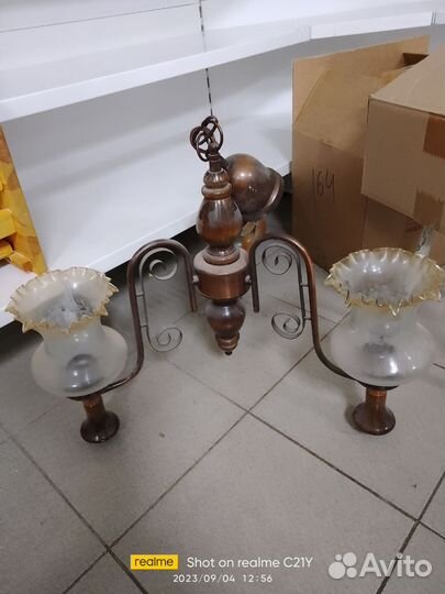 Люстра потолочная подвесная бу