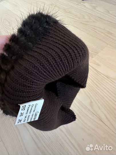 Шапка ондатра песец